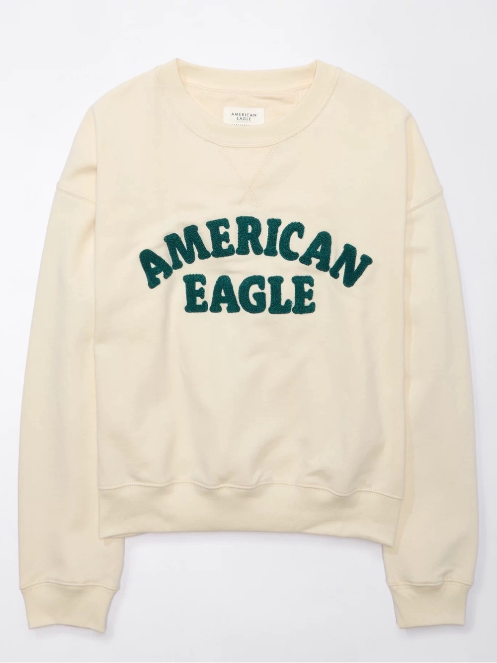 AMERICAN EAGLE OUTFITTERS | Crewneck Sweatshirt with Chenille Logo